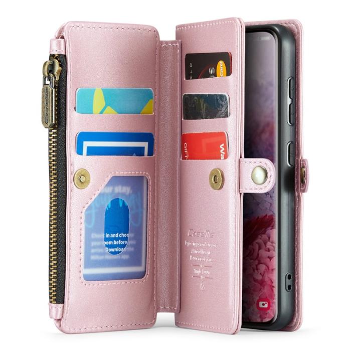 Caseme - CASEME C36 Läderfodral för Samsung Galaxy S20 4G/5G - Rosa