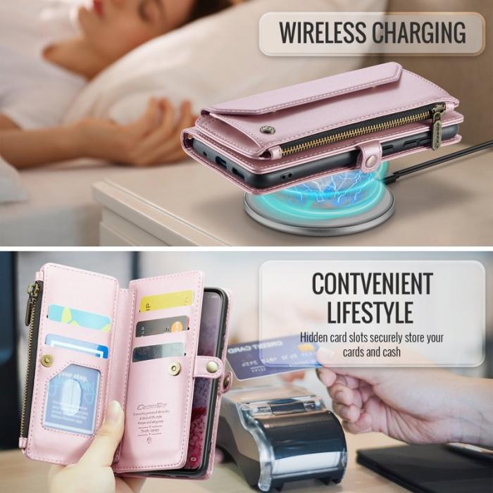 Caseme - CASEME C36 Läderfodral för Samsung Galaxy S20 4G/5G - Rosa