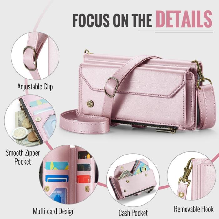 Caseme - CASEME C36 Läderfodral för Samsung Galaxy S20 4G/5G - Rosa