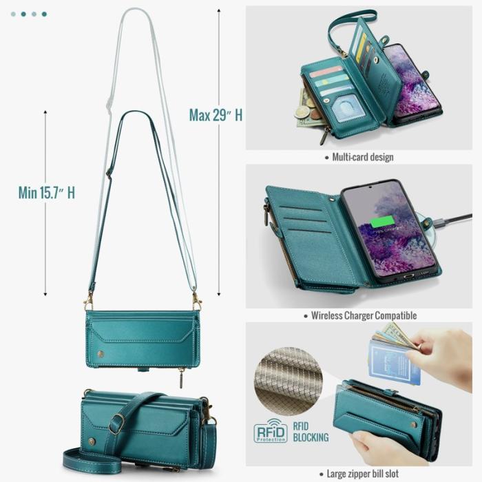 Caseme - CASEME C36 Läderfodral för Samsung Galaxy S20 Plus - Grön