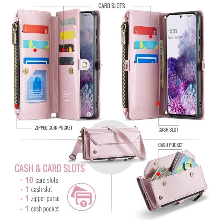 Caseme - CASEME C36 Läderfodral för Samsung Galaxy S20 Plus - Rosa