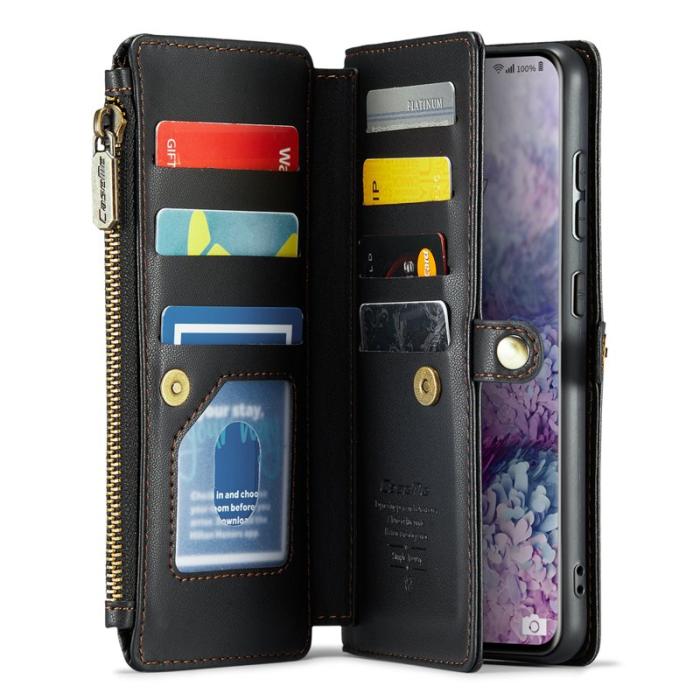 Caseme - CASEME C36 Läderfodral för Samsung Galaxy S20 Plus - Svart