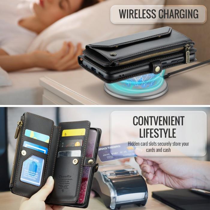 Caseme - CASEME C36 Läderfodral för Samsung Galaxy S20 - Svart