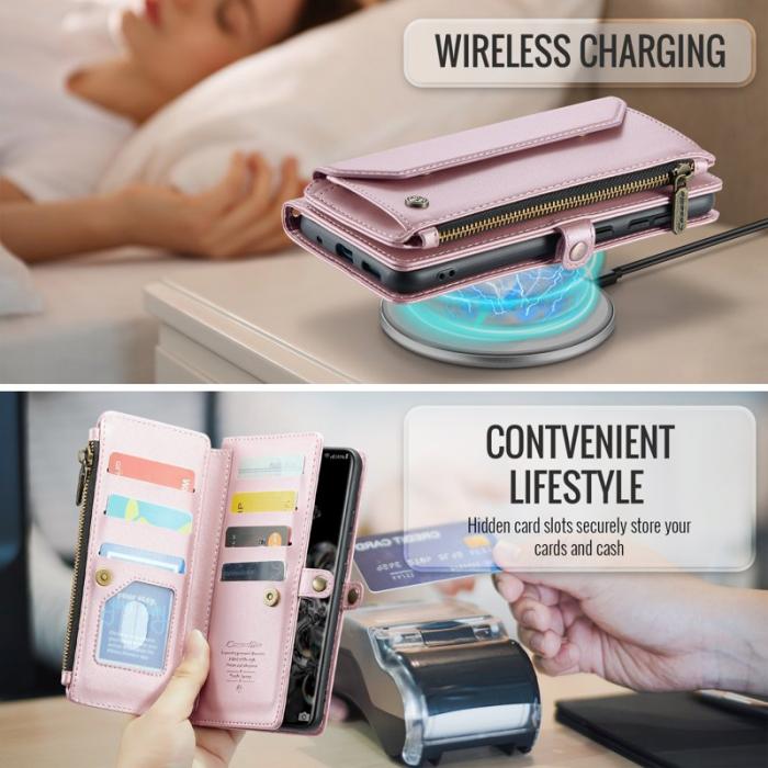 Caseme - CASEME C36 Läderfodral för Samsung Galaxy S20 Ultra - Rosa