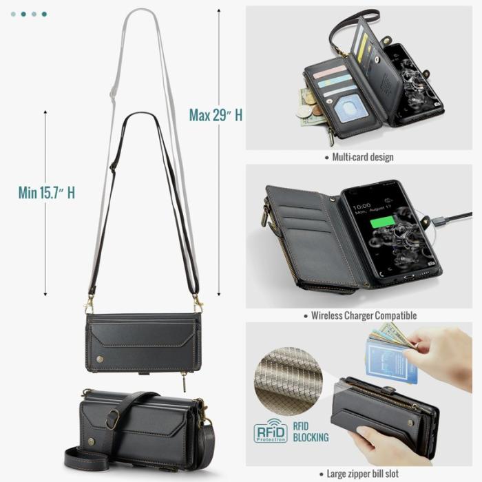 Caseme - CASEME C36 Läderfodral för Samsung Galaxy S20 Ultra - Svart