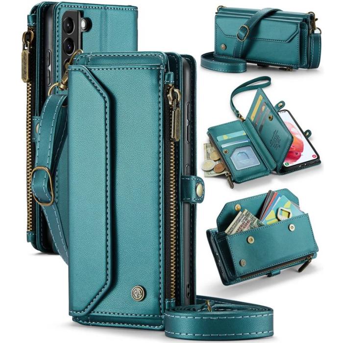 Caseme - CASEME C36 Läderfodral för Samsung Galaxy S21 5G - Grön