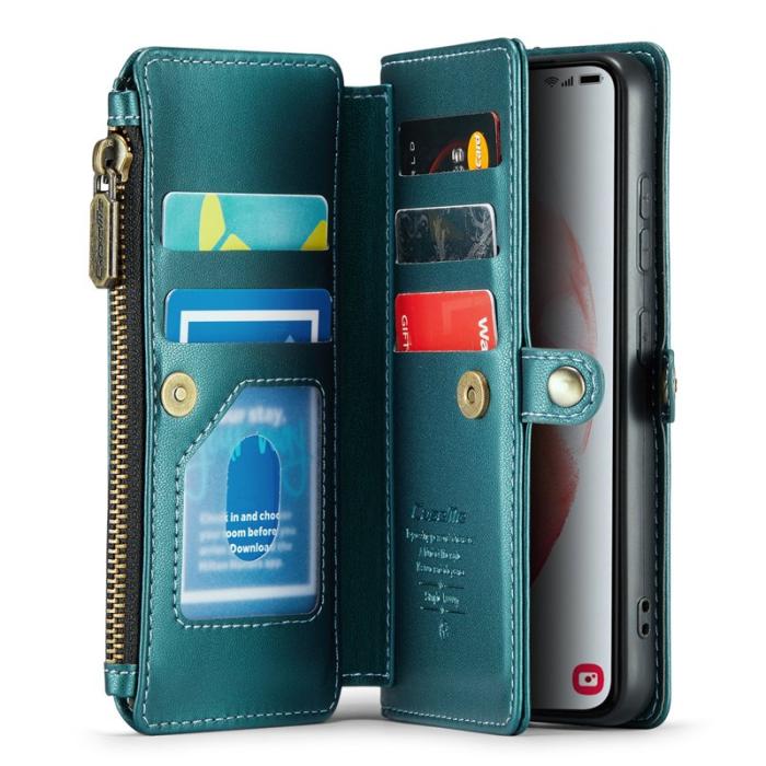Caseme - CASEME C36 Läderfodral för Samsung Galaxy S21 5G - Grön