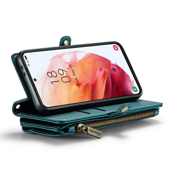 Caseme - CASEME C36 Läderfodral för Samsung Galaxy S21 5G - Grön