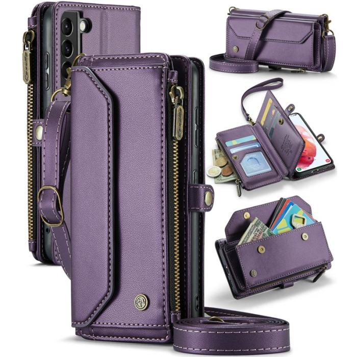 Caseme - CASEME C36 Läderfodral för Samsung Galaxy S21 5G - Lila
