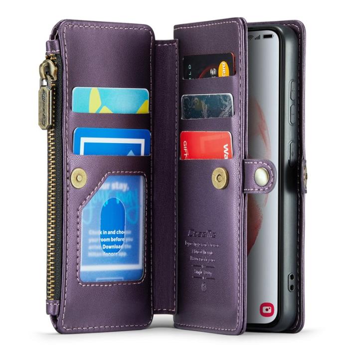 Caseme - CASEME C36 Läderfodral för Samsung Galaxy S21 5G - Lila