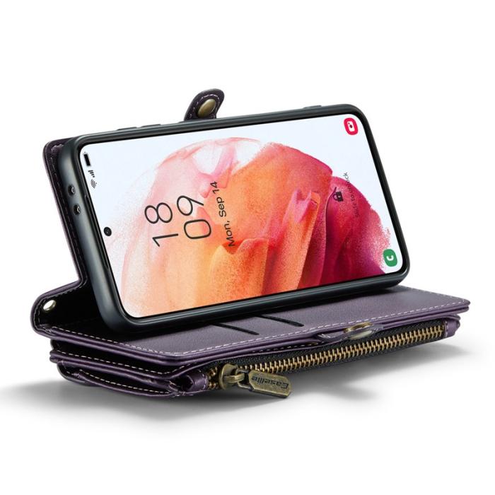 Caseme - CASEME C36 Läderfodral för Samsung Galaxy S21 5G - Lila