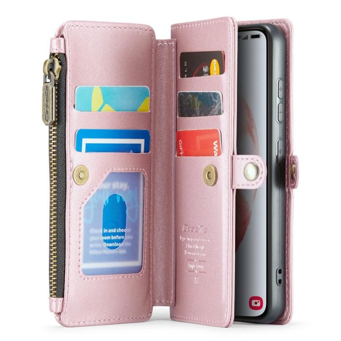 Caseme - CASEME C36 Läderfodral för Samsung Galaxy S21 5G - Rosa