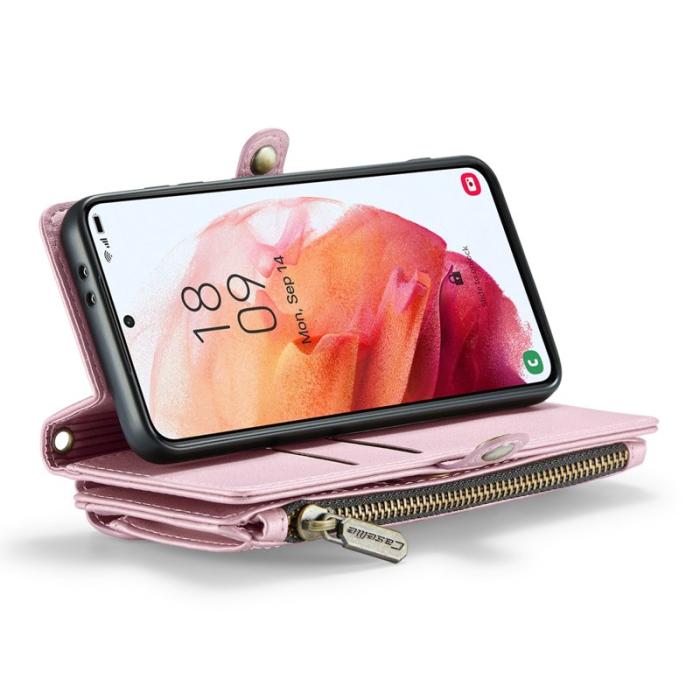 Caseme - CASEME C36 Läderfodral för Samsung Galaxy S21 5G - Rosa