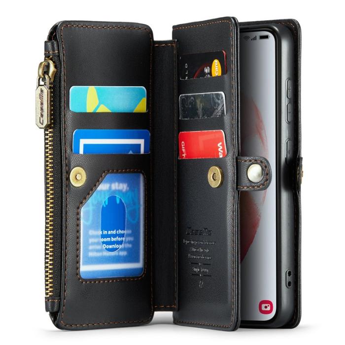 Caseme - CASEME C36 Läderfodral för Samsung Galaxy S21 5G - Svart