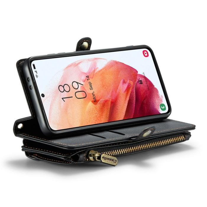 Caseme - CASEME C36 Läderfodral för Samsung Galaxy S21 5G - Svart