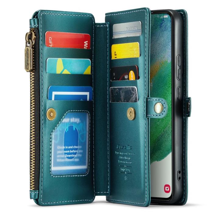 Caseme - CASEME C36 Läderfodral för Samsung Galaxy S21 FE 5G - Grön