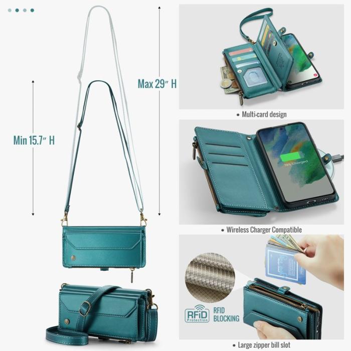 Caseme - CASEME C36 Läderfodral för Samsung Galaxy S21 FE 5G - Grön