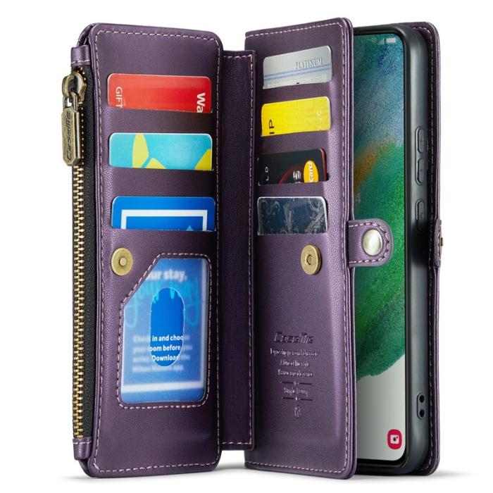 Caseme - CASEME C36 Läderfodral för Samsung Galaxy S21 FE 5G - Lila