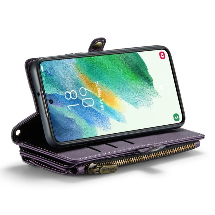 Caseme - CASEME C36 Läderfodral för Samsung Galaxy S21 FE 5G - Lila