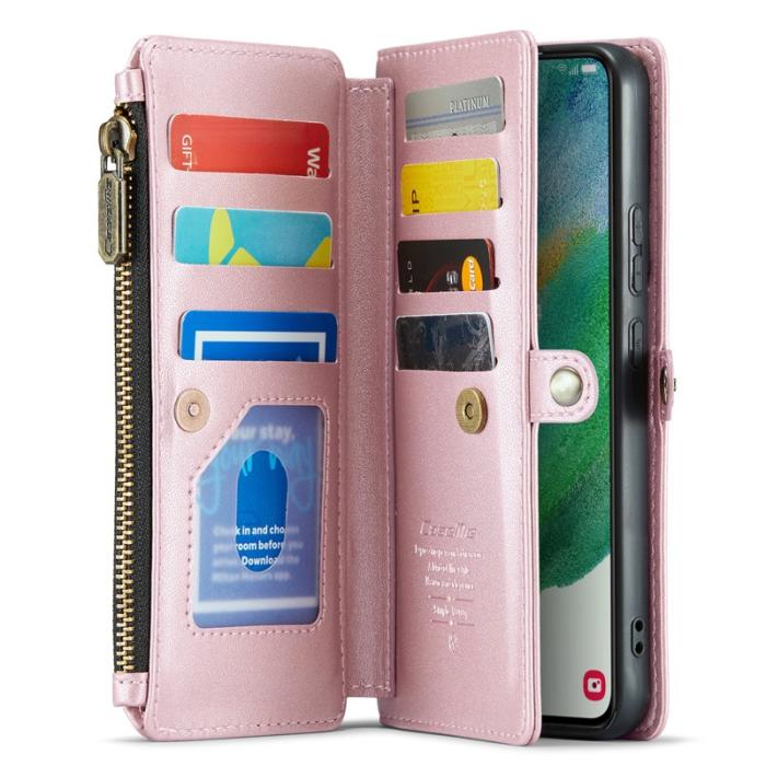 Caseme - CASEME C36 Läderfodral för Samsung Galaxy S21 FE 5G - Rosa