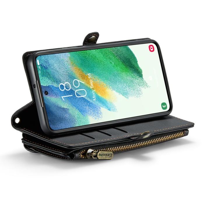 Caseme - CASEME C36 Läderfodral för Samsung Galaxy S21 FE 5G - Svart