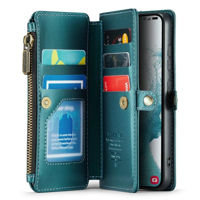 Caseme - CASEME C36 Läderfodral för Samsung Galaxy S22+ 5G - Grön