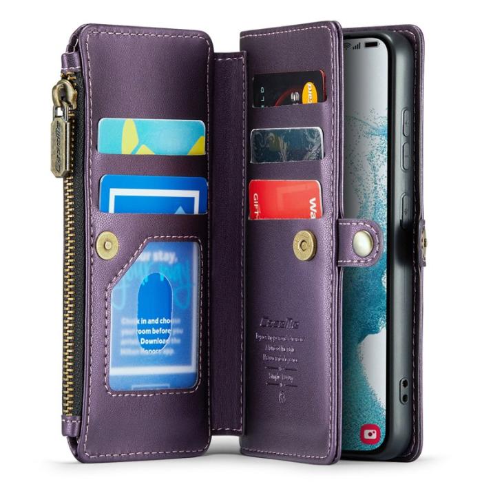 Caseme - CASEME C36 Läderfodral för Samsung Galaxy S22+ 5G - Lila