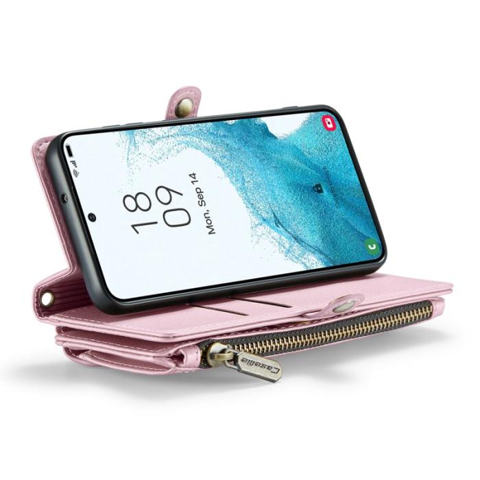 Caseme - CASEME C36 Läderfodral för Samsung Galaxy S22+ 5G - Rosa