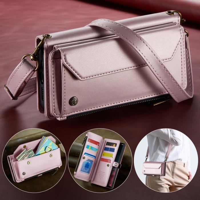 Caseme - CASEME C36 Läderfodral för Samsung Galaxy S22 Ultra 5G - Rosa