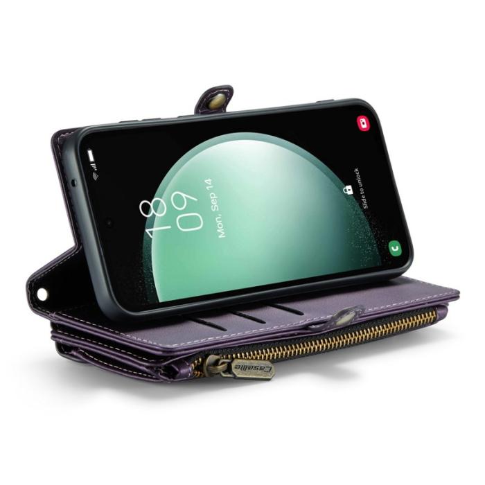 Caseme - CASEME C36 Läderfodral för Samsung Galaxy S23 FE - Lila