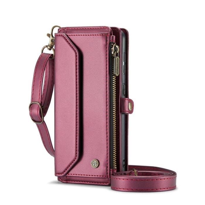 Caseme - CASEME C36 Läderfodral för Samsung Galaxy S24 FE - Röd