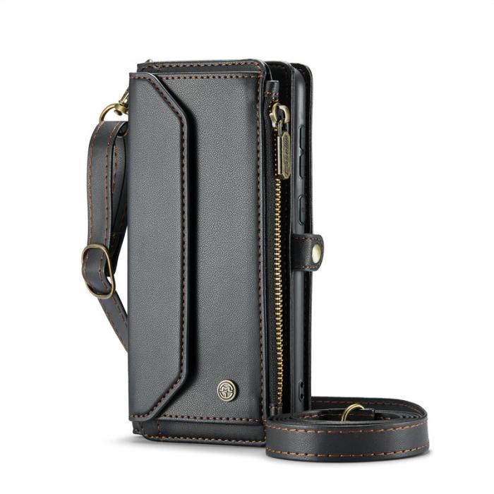 Caseme - CASEME C36 Läderfodral för Samsung Galaxy S24 FE - Svart