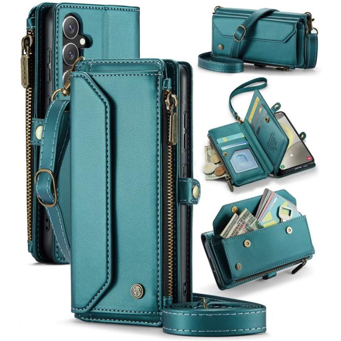 Caseme - CASEME C36 Läderfodral för Samsung Galaxy S24+ - Grön