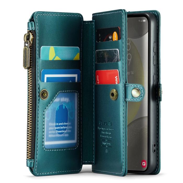 Caseme - CASEME C36 Läderfodral för Samsung Galaxy S24+ - Grön
