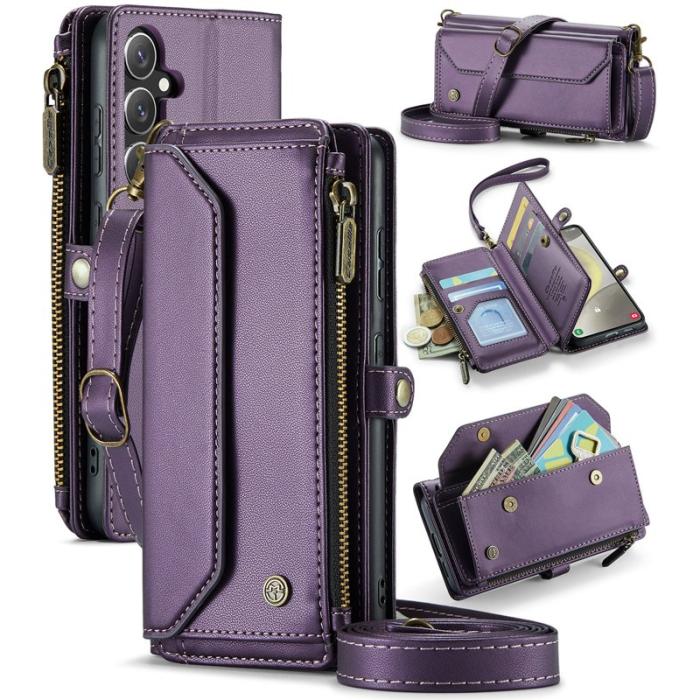 Caseme - CASEME C36 Läderfodral för Samsung Galaxy S24+ - Lila