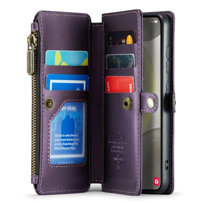 Caseme - CASEME C36 Läderfodral för Samsung Galaxy S24+ - Lila