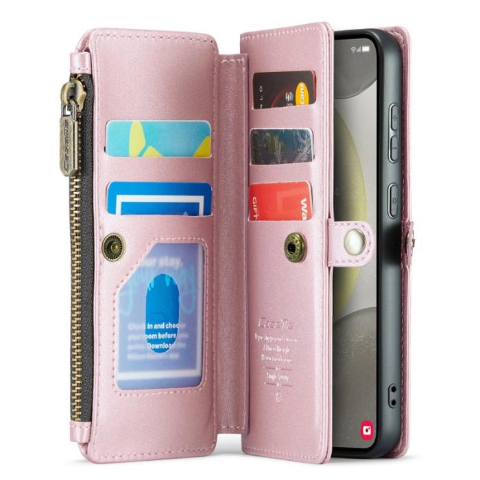 Caseme - CASEME C36 Läderfodral för Samsung Galaxy S24+ - Rosa