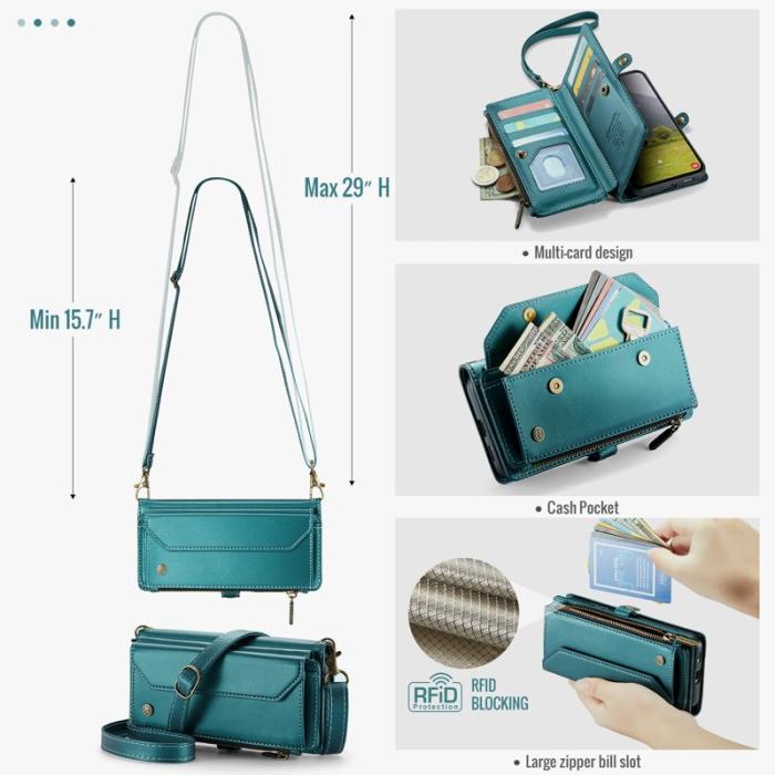 Caseme - CASEME C36 Läderfodral för Samsung Galaxy S25 Edge - Grön