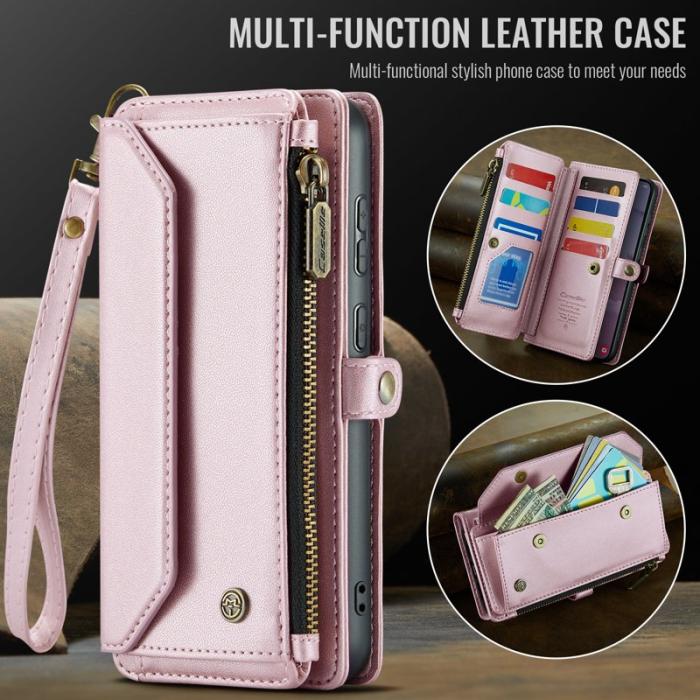 Caseme - CASEME C36 Läderfodral för Samsung Galaxy S25 FE - Rosa