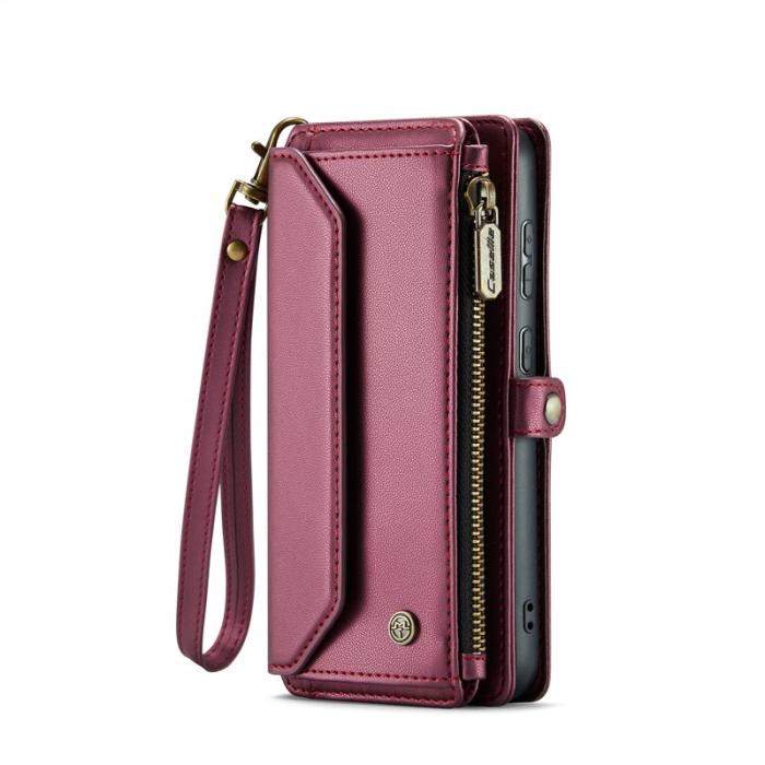 Caseme - CASEME C36 Läderfodral för Samsung Galaxy S25 - Röd