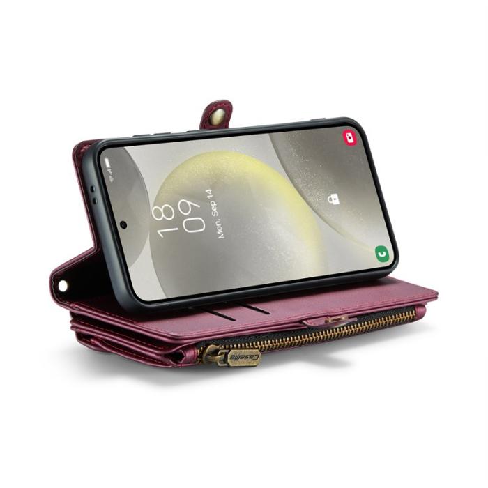 Caseme - CASEME C36 Läderfodral för Samsung Galaxy S25 - Röd