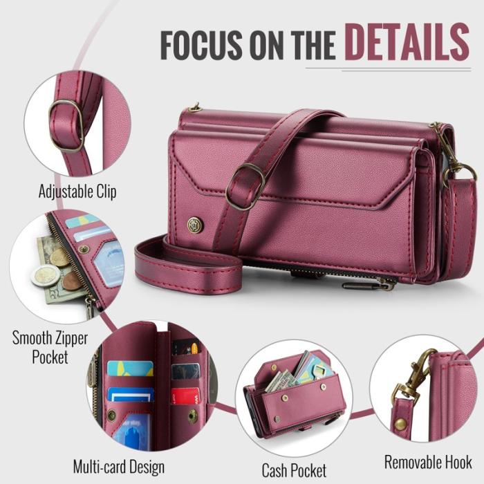 Caseme - CASEME C36 Läderfodral för Samsung Galaxy S25 - Röd