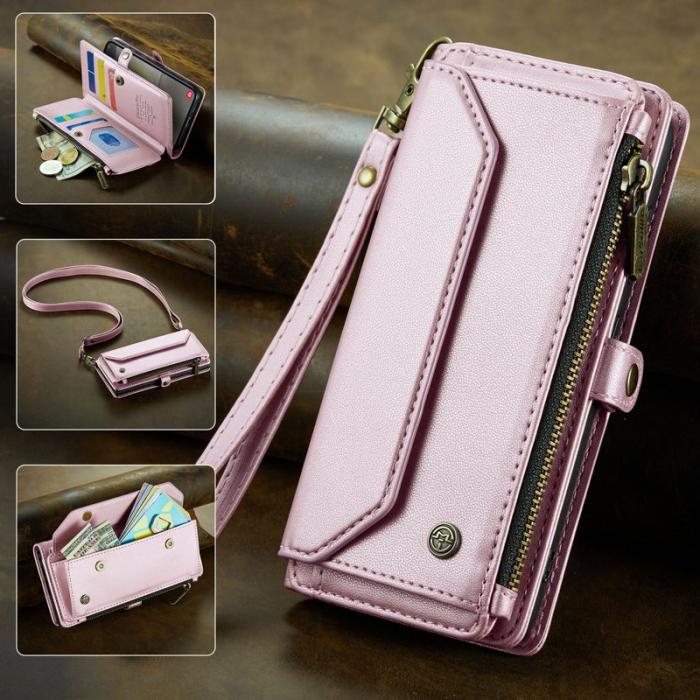 Caseme - CASEME C36 Läderfodral för Samsung Galaxy S25 - Rosa