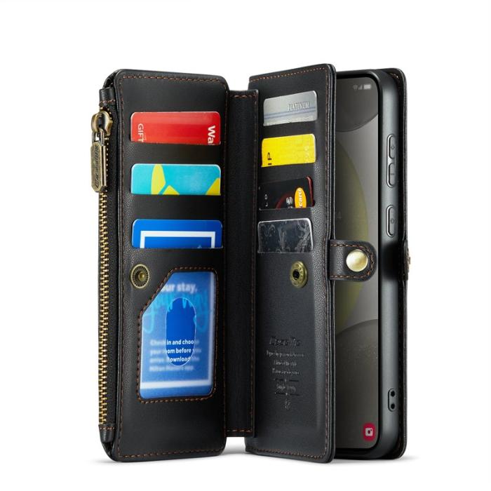 Caseme - CASEME C36 Läderfodral för Samsung Galaxy S25+ - Svart