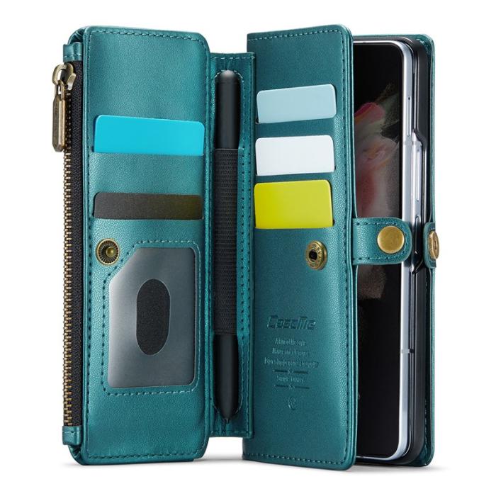 Caseme - CASEME C36 Läderfodral för Samsung Galaxy Z Fold3 5G - Grön