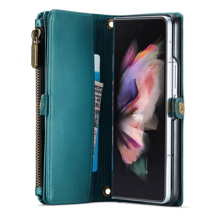 Caseme - CASEME C36 Läderfodral för Samsung Galaxy Z Fold3 5G - Grön