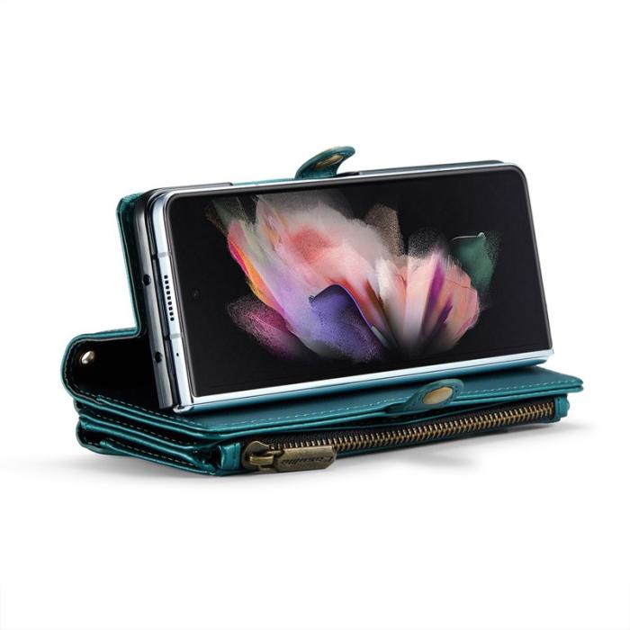 Caseme - CASEME C36 Läderfodral för Samsung Galaxy Z Fold3 5G - Grön
