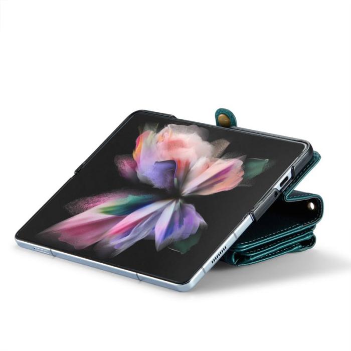 Caseme - CASEME C36 Läderfodral för Samsung Galaxy Z Fold3 5G - Grön