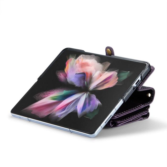 Caseme - CASEME C36 Läderfodral för Samsung Galaxy Z Fold3 5G - Lila