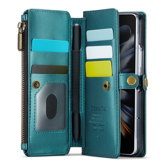 Caseme - CASEME C36 Läderfodral för Samsung Galaxy Z Fold4 5G - Grön